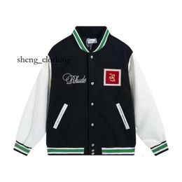 Rhude Mens Varsity Jacket Y2k American Vintage Baseball Letterman Jacket Womens Embroidered Coat Available In A Variety Of Styles Brand Couple Rhude Jackets 960