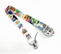 girls childhood movie film characters Keychain ID Credit Card Cover Pass Mobile Phone Charm Neck Straps Badge Holder Keyring Accessories 153