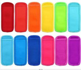 16 Colours Antizing icelolly Bags Tools zer Icy Pole icicle Holders Reusable Neoprene Insulation Ice Sleeves Bag for Kids S7391818