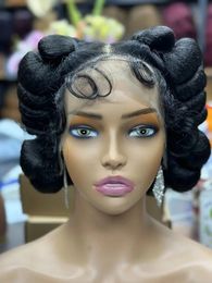 HZ Synthetic Braided Wigs HD Full Lace Wig Knotless Box Braids For Black Women Handmade Afrian Braiding Hair 240515