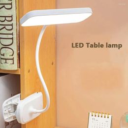 Table Lamps LED Desk Lamp Eye-Caring Clamp Light Reading Lights With USB Port 360°Flexible Bedroom Night