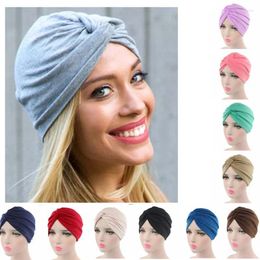 Headwaerhat Soft Cotton Elastic Turban Hat Chemo Hair Covering Hijab Beanie Head Wrap Twist Doo Rag