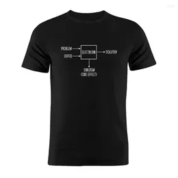 Men's T Shirts Pure Cotton Unisex Shirt Electrician Joke Engineer Gift Humor Funny Artwork Tee