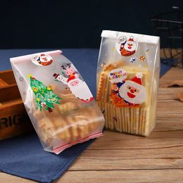 Gift Wrap 50Pcs Christmas Plastic Bag Cookies Candy Packaging Navidad Decorative Santa Claus Tree