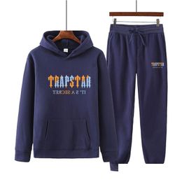 Designer Tracksuits Trapstar Brand Logo Men Sets Fashion Sporting Suit Hooded Sweatshirt And Sweatpants Mens Clothing 2 Pieces Set Wi Dhkro