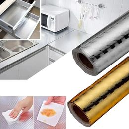 Kitchen Faucets For Countertop Backsplash Wallpaper Waterproof DIY Aluminium Foil Contact Paper Oil-Proof High-temperature Wall Sticker