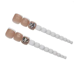 False Nails Silver Rhinestone Setting Fake Toenails With Harmless And Smooth Edge For Manicure Lovers Beauty Bloggers