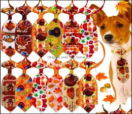 Dog Apparel Supplies Pet Home Garden Thanksgiving Dogs Bow Tie Xmas Cat Collar Puppy Neckties Grooming Funny Festival Accessorie9893030