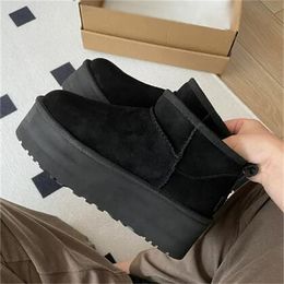 Designer Classic Ultra Mini Platform Winter Fur Boots Casual Flat Bottom Comfortable Ankle Snow Boot