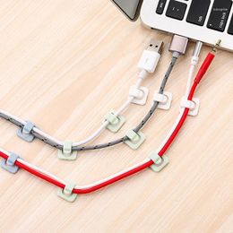 Hooks 18Pcs Desk Wall Organiser Cable Wire Line Organizer Cord Clips Fixer Adhesive Clamp Tidy Holder 5 Colors Supply