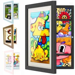 Frames Children Drawing Frame A4 Wooden Poster For Walls Children's Art Changeable Kids Pictures Display Home Decor