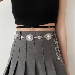 Belts Waist Chain Women's Decorative Thin Belt Simple And Versatile Dress Silver Ethnic Style Iron Fashionable Skirt S