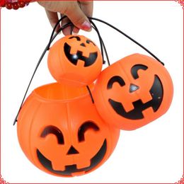 Gift Wrap Halloween Bucket Handheld Cosplay Props Cartoon Pumpkin Buckets Outdoor Present Basket Children Household Party