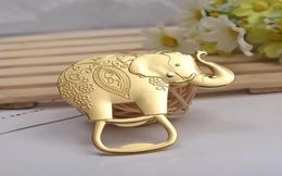 Gold Wedding Favours and Gift Lucky Golden Elephant Wine Bottle Opener3994252