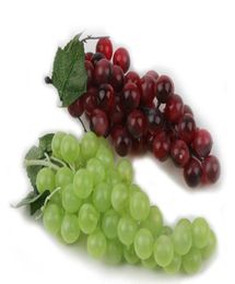 New Bunch Lifelike Artificial Grapes Plastic Fake Decorative Fruit Food Home Decor 2 Colours grape window decoration5043912