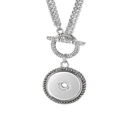 Pendant Necklaces Stainless Steel Chain Vocheng Interchangeable Jewerly Ginger Snap Jewellery Toggle Necklace For 18mm Charms NN72195331373