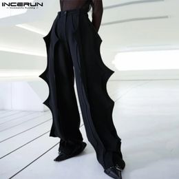 INCERUN American Style Mens Pantalons Fashionable Spiky Style Trousers Casual Solid All-match Simple Long Pants S-5XL 240514