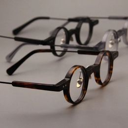 Cubojue Small Round Reading Glasses Men Women Anti Reflection Eyeglasses Frame Male Black Tortoise Nerd Spectacles Prescription 240514