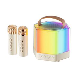 New wireless Bluetooth speaker, Colourful ambient light, dual microphone, karaoke sound microphone, all-in-one outdoor sound system
