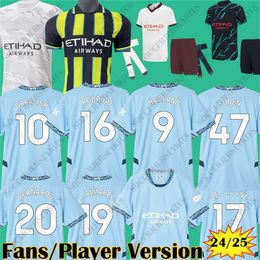 3xl 4XL man city 24 25 kit kids DRAGON GREALISH STERLING MAHREZ fans player DE BRUYNE FODEN manches ters city jersey football tops HAALAND soccer jerseys maillot city