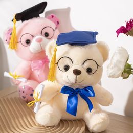 Graduation Bear Plush Toy Cute Teddy Bear Soft Doll Boys Girls Students Graduation Gift 240515