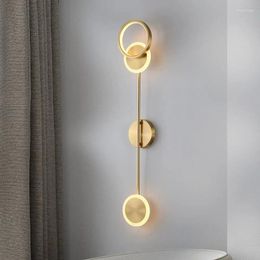 Wall Lamp Modern Gold Sconce Light Fixture Indoor Lighting Home Decor Led Bedside Corridor Bedroom Living Room Acrylic