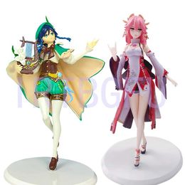 Action Toy Figures Genshin Impact Venti Yae Miko Traveler Ethereum Lumine Barbara Pegg Animation Character Toy Game Action Character Collectible Doll Gifts Y24051