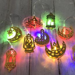 Party Decoration Ramadan Moon Star Lights Decorations String Light Eid Mubarak Lighting Al-Fit Muslim Products Garland Decor