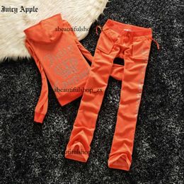 Designer Juicy Tracksuit Women Velvet 'S Brand Velour Sewing Suit Track Hoodies And Long Pants And Long Sleeves Set Outdoor Hip-Hop Clothing 661