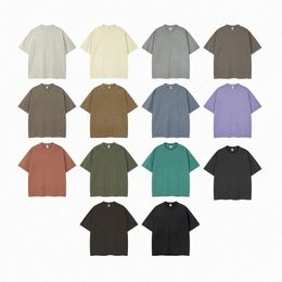 designer t shirt men shirt women tshirt Luxury solid Colour cotton washed and distressed tees k8Qy#