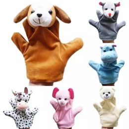 Big Hand Puppet Animal Plush Toys Baby Cloth Educational Cognition Hands Toy Finger Dolls Wolf Pig Tiger Dog Puppets 0184 ZZ