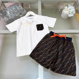 Top baby tracksuits kids designer clothes Size 100-150 CM child t shirt and Frenulum Letter printed shorts 24Feb20