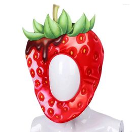 Disposable Dinnerware 1 Pc Strawberry-shaped Cosplay Headdress For Dancing Party Man Woman (Red)