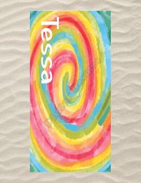 Towel Personalised Lime Beach Towels For Women Kids Girls Boys Adults Men. Summer Gifts