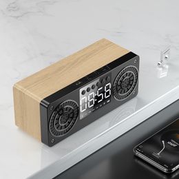 Wireless Bluetooth speaker, wooden sound system, mobile phone card insertion, alarm clock, in stock wholesale