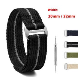 Watch Bands Nylon belt 20mm 22mm Solf military sports fabric replacement accessories Q240514