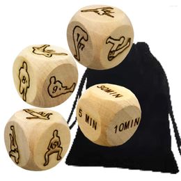 Party Favour Pcs Natural Wooden Yoga Fitness Exercise Decision Dice Naughty Dice/Yoga Sports Game Couple Portable Choices Gift