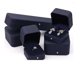 Jewellery Pouches PU Leather Pendant Box Necklace Earrings Organiser Packaging Container Boxes For Trinket