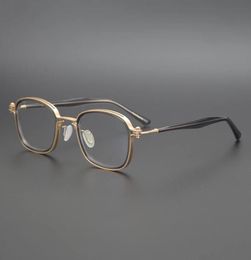 2021 Titanium Acetate Vintage Square Eyeglasses Men Women Retro Eye Glasses Frame Optical Myopia Prescription Eyewear Oculo8595973