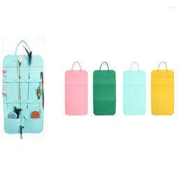 Cat Carriers Cats Toy Storage Bag Display For Felines Plaything Wand Wall Hanging With Functional Pocket