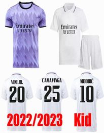 2022 2023 Kids BENZEMA soccer jersey 21 22 23 football shirt VINI ALABA HAZARD ASENSIO MODRIC MARCELO fans boy youth kit Sets 20212075800