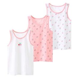 Vest Childrens Cute Design Single piece Underwear Can Youth Childrens Underwear Can Top Size 90-160 High Quality Cotton Underwear CanL240502