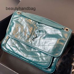 YS Y-Shaped LOULOU NIKI ysllbag bag Imported handbag Underarm Front flip bag Luxury Wrinkled Oil Wax Cowhide bag hobo black Designer bag 22cm 28CM
