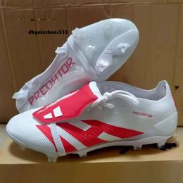 shoes men Men Designer Boot Gift Bag Boots Accuracy+ Elite Tongue FG BOOTS Metal Spikes Football Cleats LACELESS Soft Leather Pink Soccer Eur36-46 Size