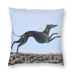 Pillow Greyhound Jumping Cover 3D Printing Whippet Sihthound Dog Throw Case For Car Cool Pillowcase Home Decor