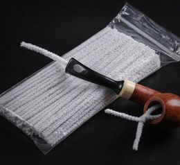 100PCS Cotton Tobacco Smoking Pipe Cleaning Tool Smoke Pipe Cleaner for Cleaning brush Soft Unbleached Absorbent Pipe Cleaner2502120