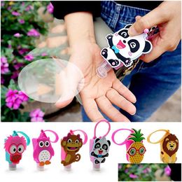 Packing Bottles Wholesale 30Ml Cute Creative Cartoon Animal Shaped Bath Sile Portable Hand Soap Sanitizer Holder With Empty Bottle D Dh4Iv