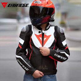 DAINE Racing suitDennis AVRO motorcycle titanium alloy windproof and anti fall winter warm cycling racing suit slim fit mens leather jacket