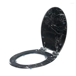 Toilet Seat Covers Cover Disassembly Thickened Bathroom Quick Set Buffering Resin Black Water Closet Ring Transparent Old
