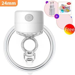 Breastpumps New portable electric breast pump silent and wearable automatic milk machine LED display screen USB charging hand BPA free Q240514